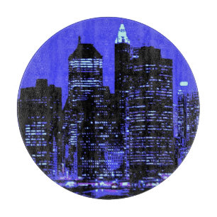 Blue New York City Schneidebrett