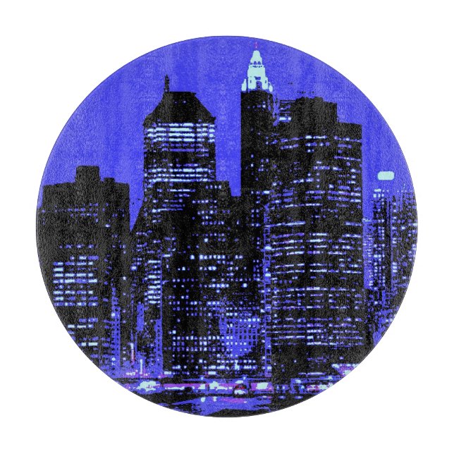 Blue New York City Schneidebrett (Vorderseite)