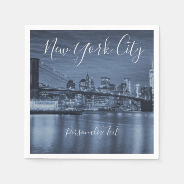 Blue New York City Serviette (Vorderseite)