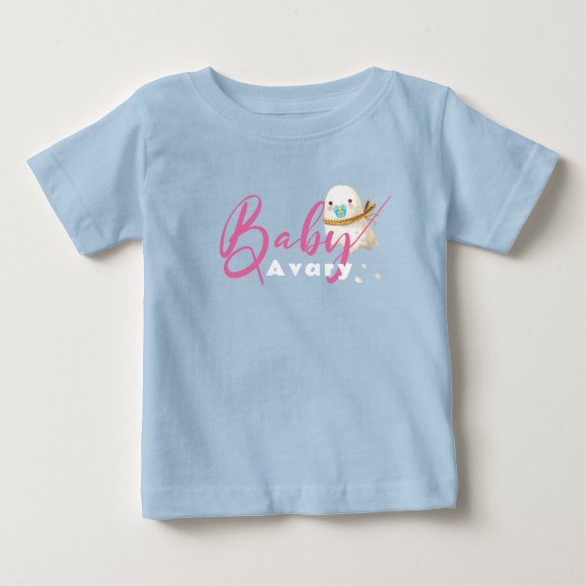 Blue Niedlich Baby Ghost Schnuller Scarf Boo T-shirt (Vorderseite)