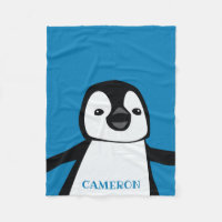 Blue Niedlich Funny Pinguin Kinderzimmer Schwarz-W