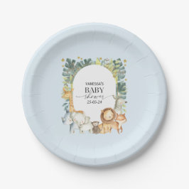 Blue niedlich Safari Baby Duschpapiertafel Pappteller
