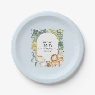 Blue niedlich Safari Baby Duschpapiertafel Pappteller
