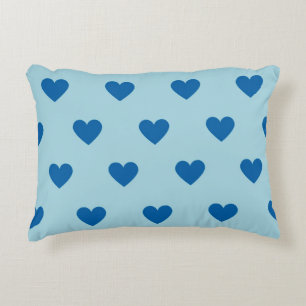 Blue Niedlich Simple Heart Pattern Dekokissen