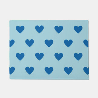 Blue Niedlich Simple Heart Pattern Fußmatte