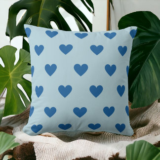 Blue Niedlich Simple Heart Pattern Kissen