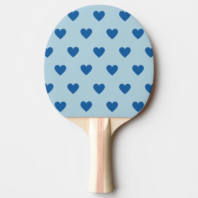 Blue Niedlich Simple Heart Pattern Tischtennis Schläger (Vorderseite)
