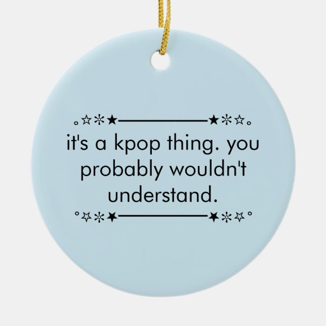 Blue Niedlich Tee Ästhetik Kpop Keramik Ornament (Vorne)