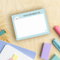 Blue Niedlicher Polar Bär & Paws Name hinzufügen