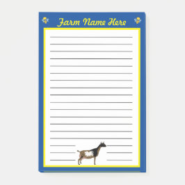 Blue Nigerian Dwarf Dairy Goat & Honey Bee Farm Post-it Klebezettel