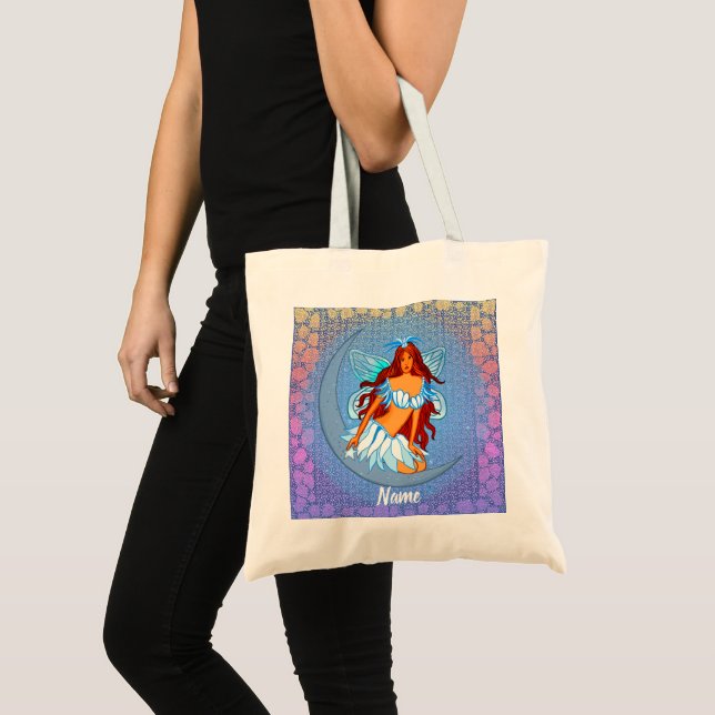 Blue Night Moon Fairy Totbag Tragetasche (Vorderseite (Produkt))