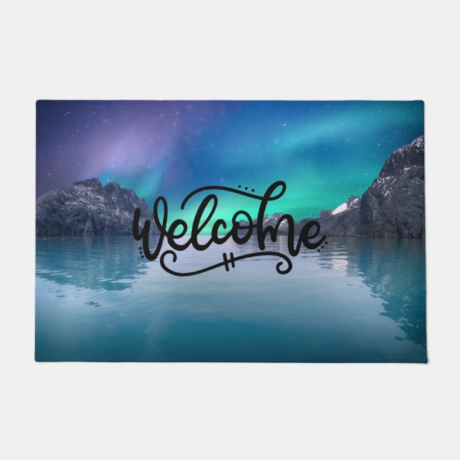 Blue Night Sky | Begrüßung Fußmatte (Vorderseite)