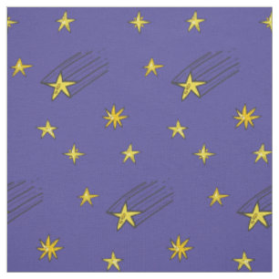 Blue Night Sky mit Shooting Star Fabric von Yard Stoff