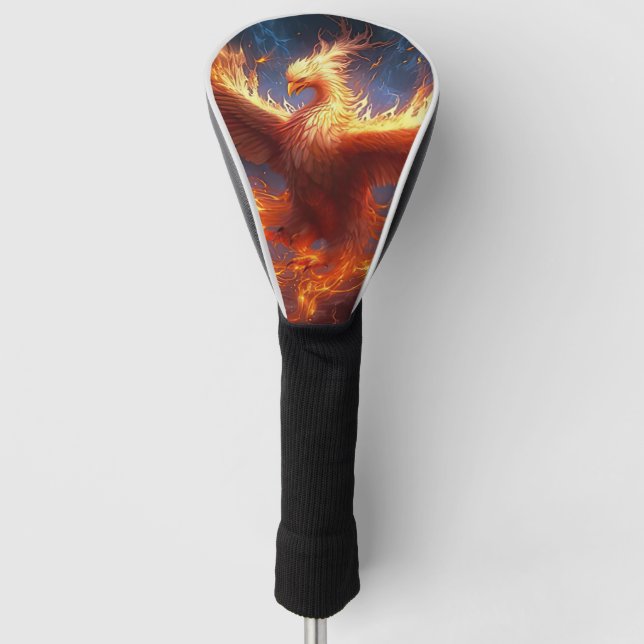 Blue Night Sky Phoenix Golf Head Cover Golf Headcover (Vorderseite)