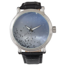 Blue Night Starry Sky Armbanduhr