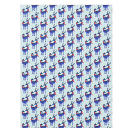Blue Nordic Christmas Rentier Pair Pattern Tischdecke