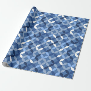 Blue Nordic Style Bindedesign cool Geschenkpapier
