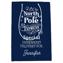 Blue North Pole Sonderlieferung für Übernachtung Mittlere Geschenktüte