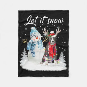Blue Nose Pitbull Santa Dog Weihnachtsschneemann X Fleecedecke