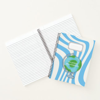 Blue Notebook "Die Welt ist Ihr Klassenzimmer" Notizbuch