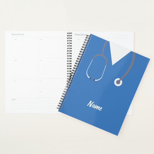 Blue Nurse Doctor Shirt und Stethoscope Planer (Anzeige)