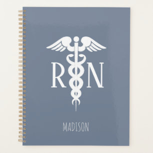 Blue Nurse Medical Caduceus Personalisiert Planer