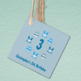 Blue Oaster 3. Geburtstag Geschenkanhänger