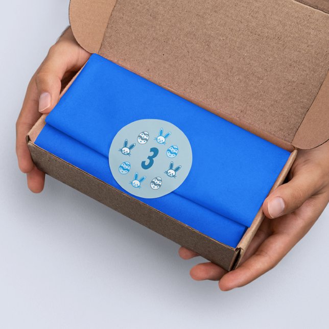 Blue Oaster 3. Geburtstag Runder Aufkleber (Von Creator hochgeladen)