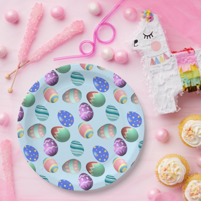 Blue Oaster Egg Ostereier Party Ostereier Jagen Ni Pappteller (Party)