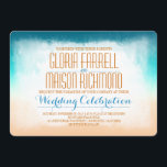 Blue Obre Beach Hochzeit Einladung<br><div class="desc">Moderne Einladung für Ihre Hochzeit am Strand - stilvolle und trendige Farben ombre blue - Strandfarben prägen das Bild. Diese helle Hochzeitssuite am Strand eignet sich auch für Hochzeiten in Urlaubsort.</div>