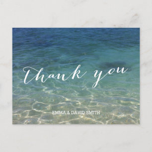 Blue Ocean Beach Destination Vielen Dank Postkarte