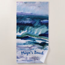 Blue Ocean Beach Pool Handtuch - PERSONALISIEREN