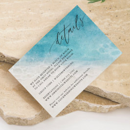 Blue Ocean Beach Sommer Hochzeiten Details Karten