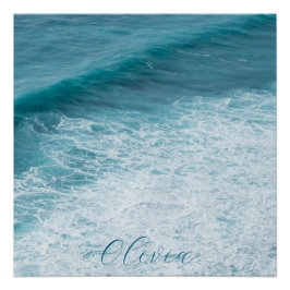 Blue Ocean Color background poster