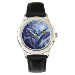 Blue Ocean Dragon & Pearl Armbanduhr