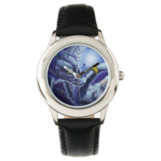 Blue Ocean Dragon & Pearl Armbanduhr