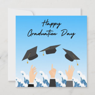 Blue Ocean Graduation Party  Feiertagskarte