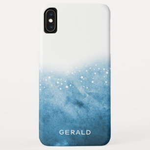 Blue Ocean Ombre Aquarellblasen Monogram Case-Mate iPhone Hülle