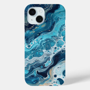Blue Ocean Paint Pour Abstrakt flüssige Ästhetik Case-Mate iPhone Hülle