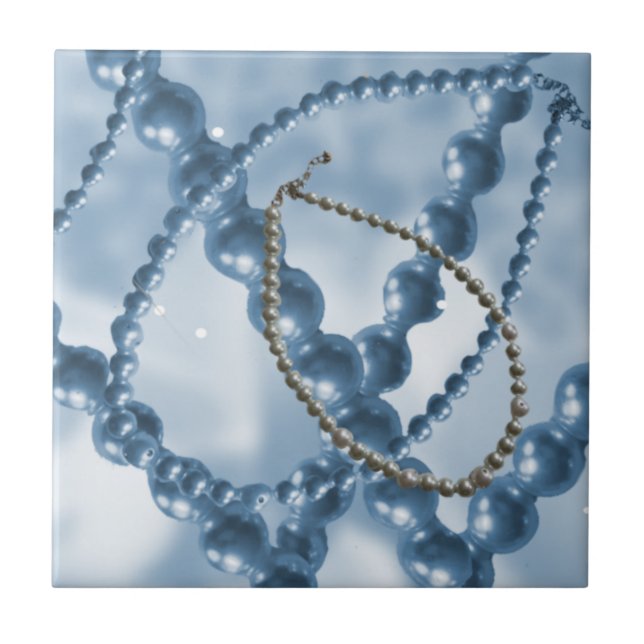 Blue Ocean Pearl Strands Keramik Tile Fliese (Vorderseite)