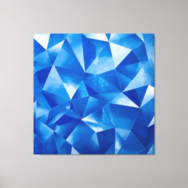 Blue Ocean Prism Polygonal Leinwanddruck (Vorderseite)