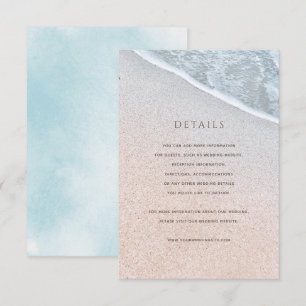 Blue Ocean & Sandy Beach Hochzeitskarte Einladung