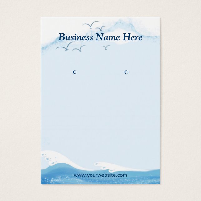 Blue Ocean Seagull - Cartes d'affichage à oreilles (Devant)