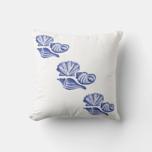 Blue Ocean Seashells Kissen