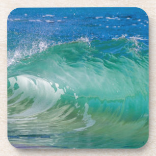 Blue Ocean Summer Beach Waves Getränkeuntersetzer
