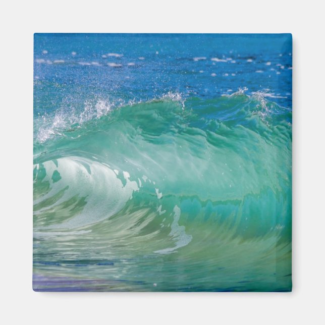 Blue Ocean Summer Beach Waves Magnet (Vorne)