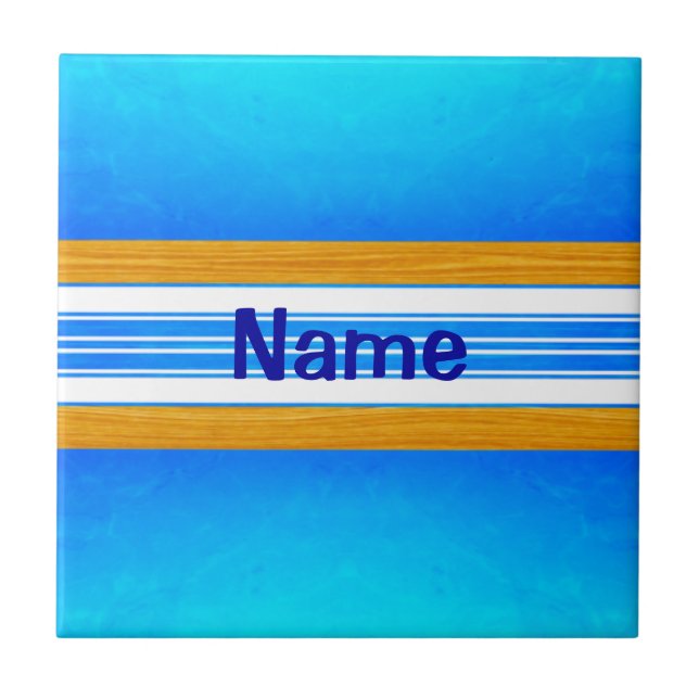 Blue Ocean Surfboard Fliese (Vorderseite)