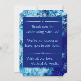 Blue Ocean Water Wedding Danke Karte