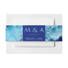 Blue Ocean Water Wedding Einladung Bly Band