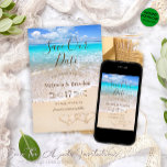 Blue Ocean Waves Beach Save the Date Card<br><div class="desc">Mit unserer Custom Blue Ocean Waves Tropical Beach Save the Date Card erstellen Sie etwas ganz Besonderes für Sie und Ihre Lieben. Diese hochwertigen Karten sind eine greifbare Erinnerung des zauberhaften Tages, mit einer bezaubernden tropischen Strandlandschaft mit faszinierenden blauen Ozeanwellen. Der Charme dieser Karten wird durch personalisierbare Elemente erhöht, die...</div>